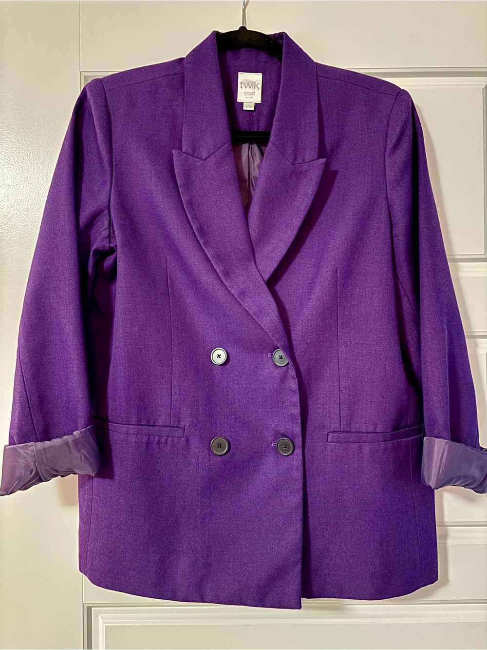 Fabulous twik Double-Breasted Purple Blazer